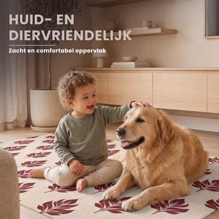 Botanisch - Patroon - Bordeaux Vloerkleed Rechthoek klein 1091 -uniquesellingpoint_zacht_NL