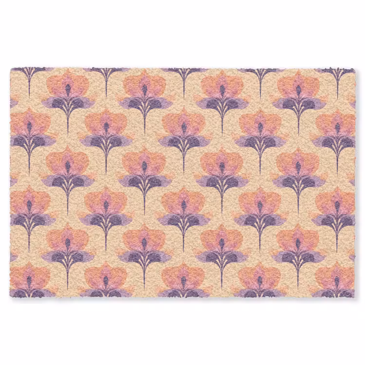 Botanisch - Patroon - Pastel Vloerkleed Rechthoek klein 1091 -3d