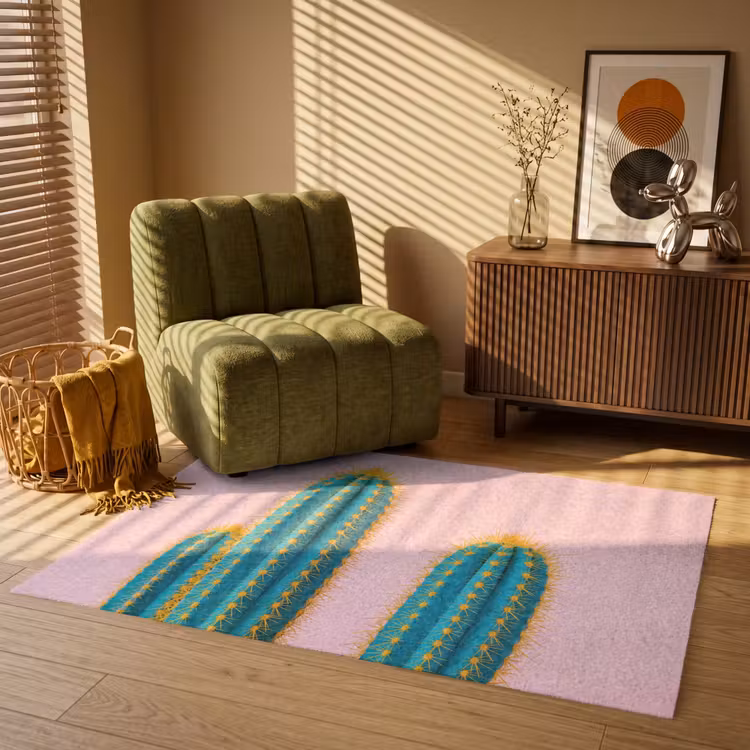 Cactussen - Modern - Pastel Vloerkleed Rechthoek klein -atmosphere_sfeer1_global