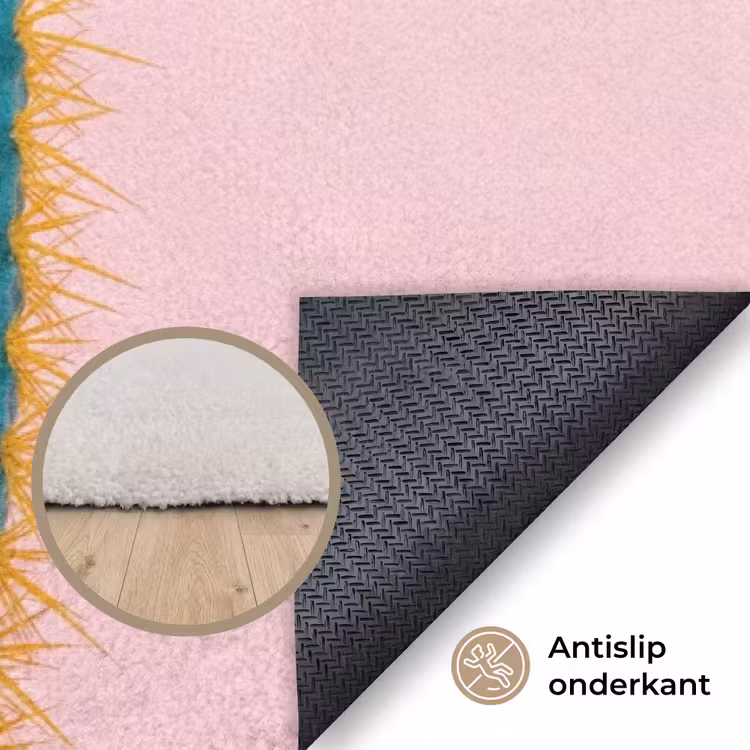 Cactussen - Modern - Pastel Vloerkleed Rechthoek klein -uniquesellingpoint_antislip_NL_DE