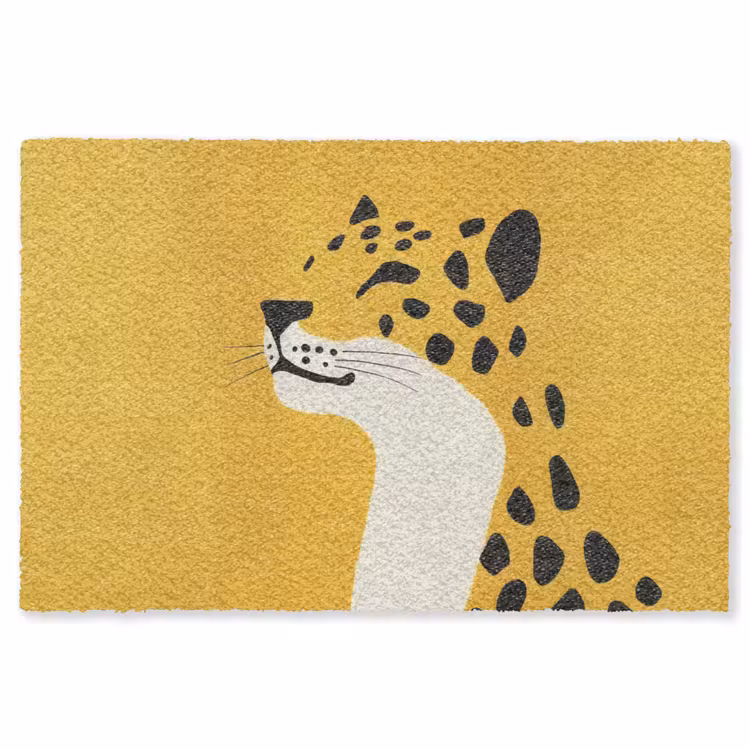 Cheetah - Illustratie - Geel Vloerkleed Rechthoek klein -3d