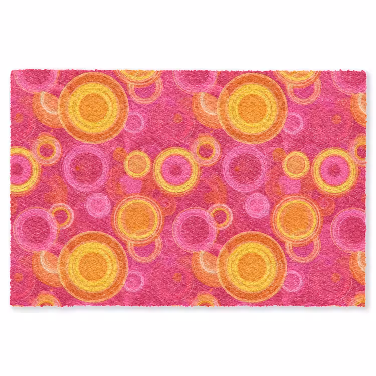 Cirkels - Design - Kleurrijk Vloerkleed Rechthoek klein 1091 -3d