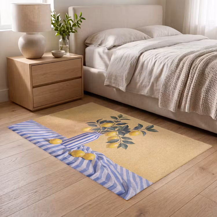 Vloerkleed - Citroen - Stilleven - Modern - Citroen - Stilleven - Modern Vloerkleed Rechthoek klein
