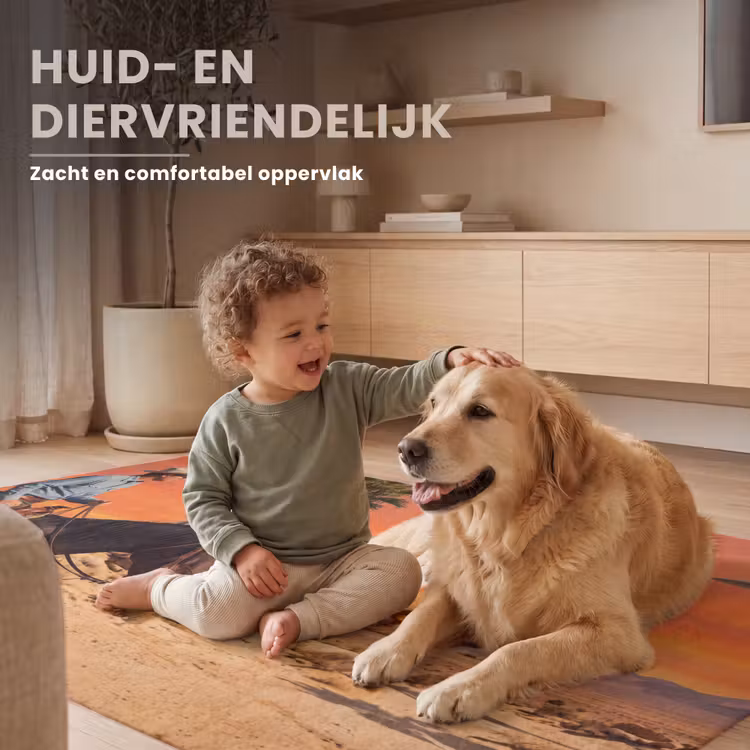 Vloerkleed - Cowboy - Paard - Woestijn - Cowboy - Paard - Woestijn Vloerkleed Rechthoek klein