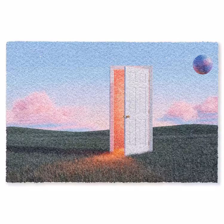 Vloerkleed - Deur - Fantasie - Ruimte - Deur - Fantasie - Ruimte Vloerkleed Rechthoek klein