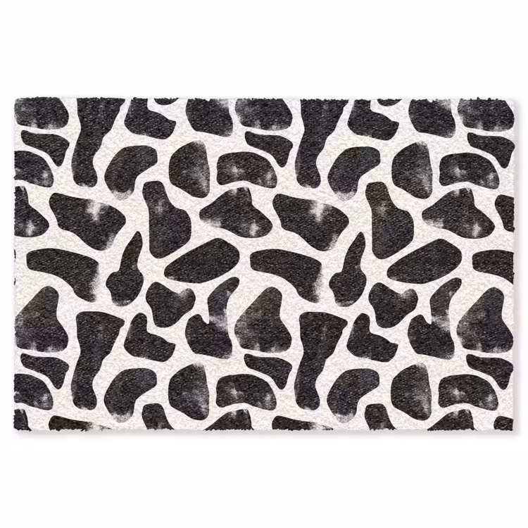 Dierenpatroon - Vlekken - Zwart - Wit Vloerkleed Rechthoek klein 1091 -3d