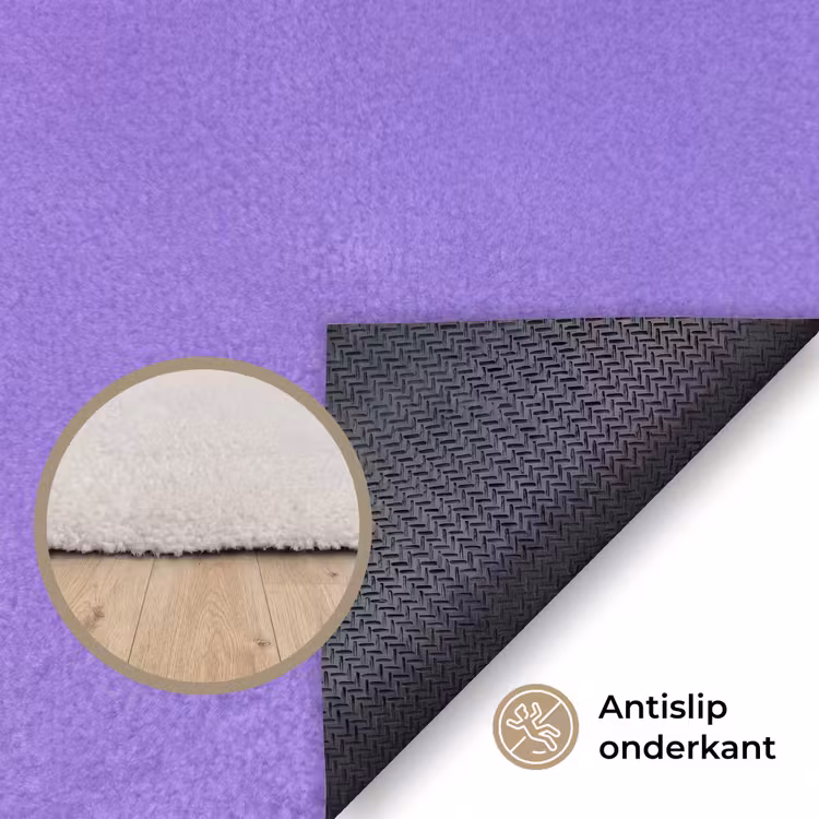 Disco - Eend - Paars Vloerkleed Rechthoek klein -uniquesellingpoint_antislip_NL_DE