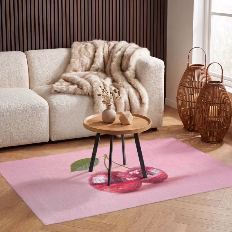 Disco - Kersen - Roze Vloerkleed Rechthoek klein -atmosphere_sfeer2_global