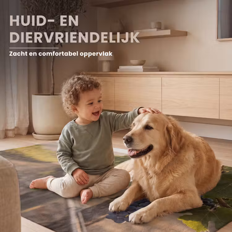 Druiven - Wijngaard - Zonlicht Vloerkleed Rechthoek klein -uniquesellingpoint_zacht_NL