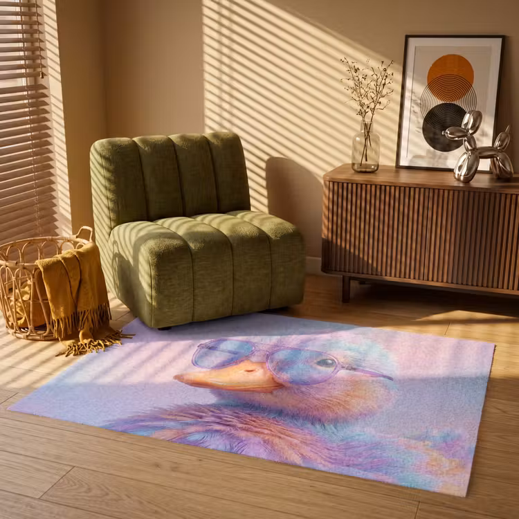 Eend - bril - Pastel Vloerkleed Rechthoek klein -atmosphere_sfeer1_global