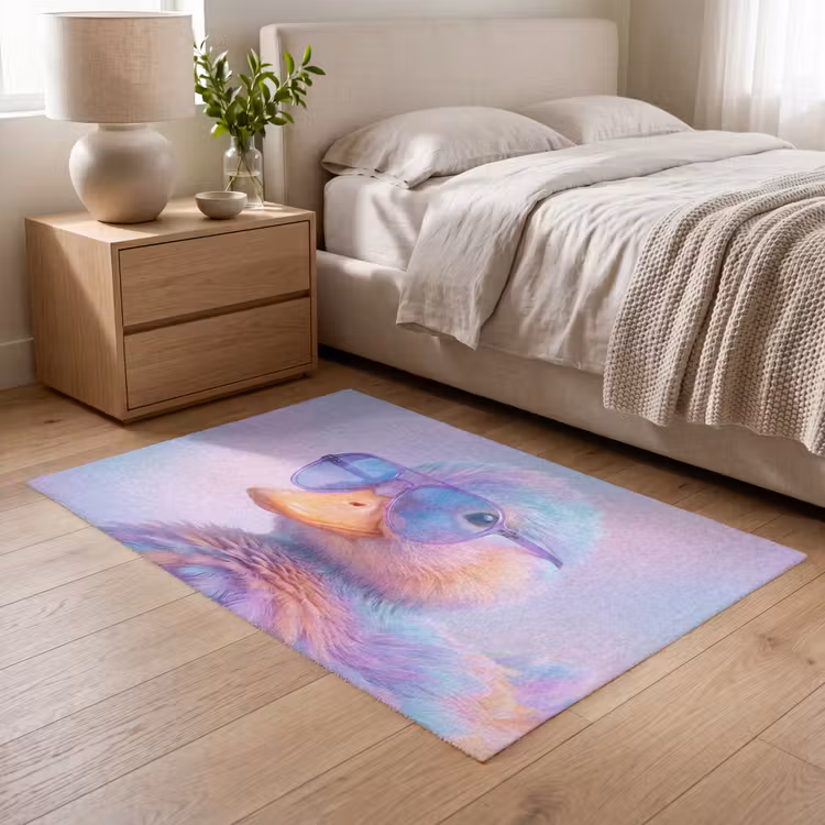 Eend - bril - Pastel Vloerkleed Rechthoek klein -atmosphere_sfeer3_global