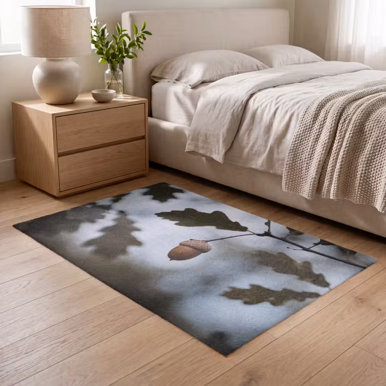 Eikel - Eikenblad - Bos - Herfst - Natuur Vloerkleed Rechthoek klein -atmosphere_sfeer3_global