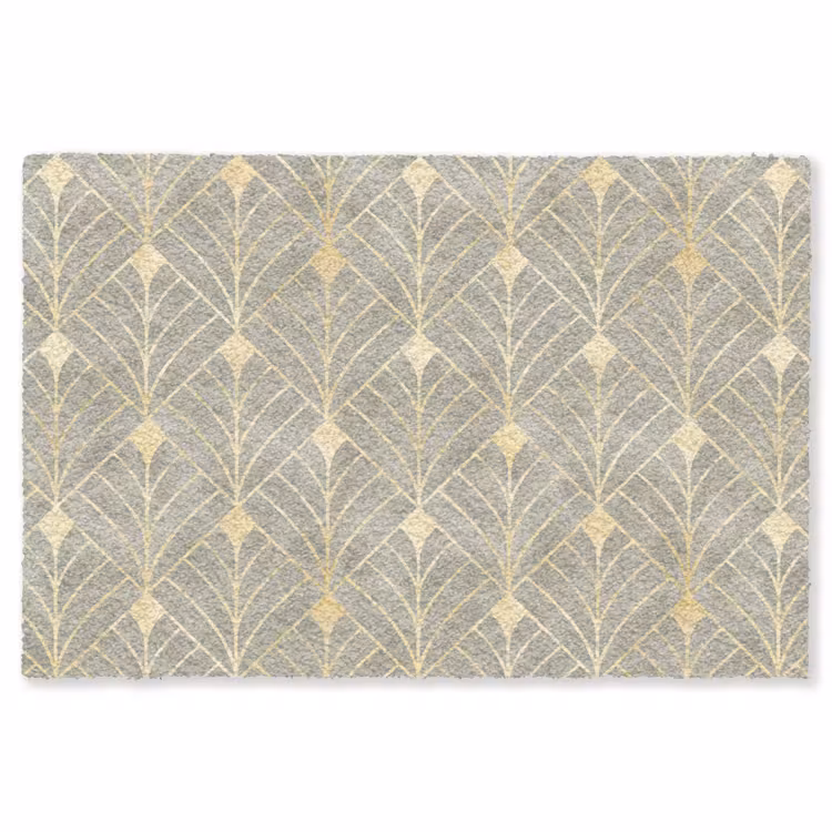 Elegant - Symbool - Goud - Grijsgroen Vloerkleed Rechthoek klein 1091 -3d