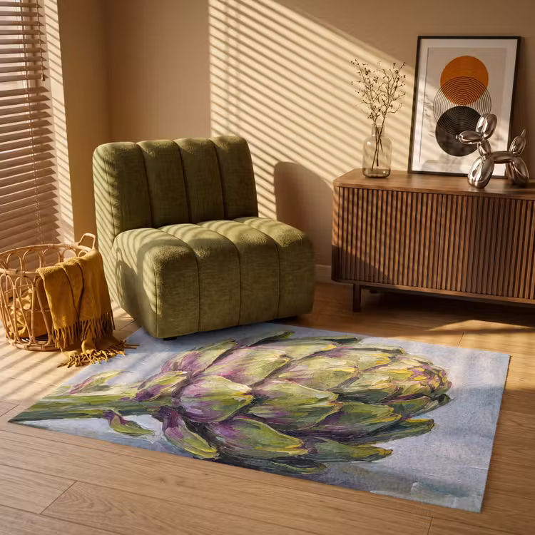 Vloerkleed - Eten - Artisjok - Modern - Eten - Artisjok - Modern Vloerkleed Rechthoek klein