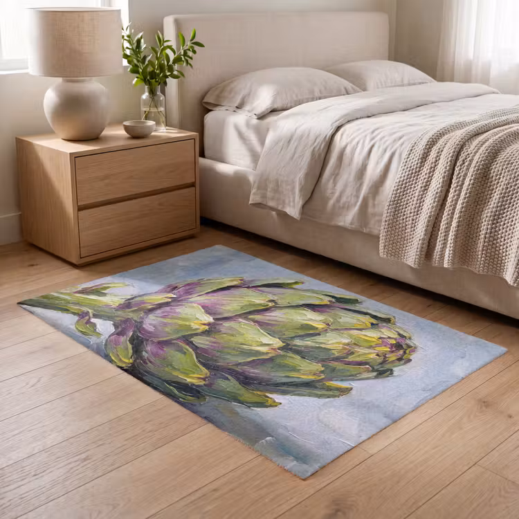 Vloerkleed - Eten - Artisjok - Modern - Eten - Artisjok - Modern Vloerkleed Rechthoek klein