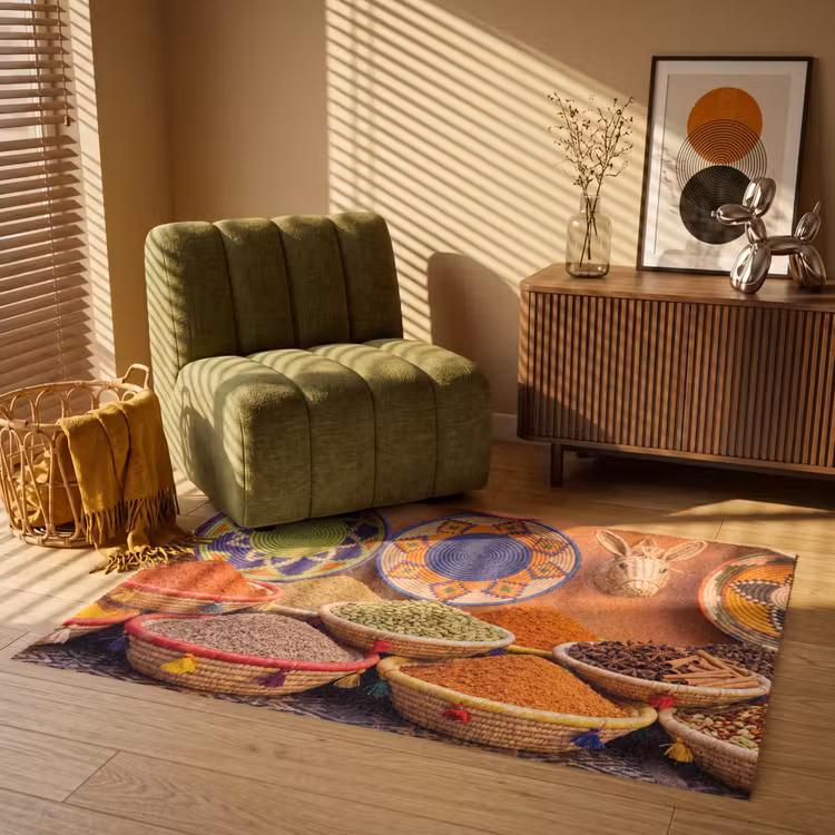 Vloerkleed - Eten - Kleurrijk - Cultuur - Eten - Kleurrijk - Cultuur Vloerkleed Rechthoek klein