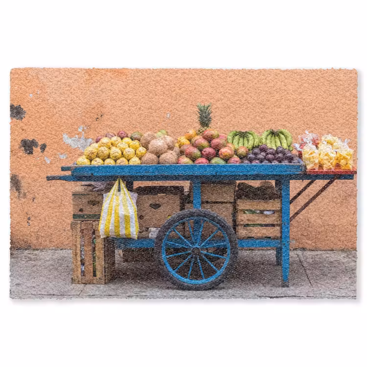Vloerkleed - Fruit - Kar - Straat - Fruit - Kar - Straat Vloerkleed Rechthoek klein