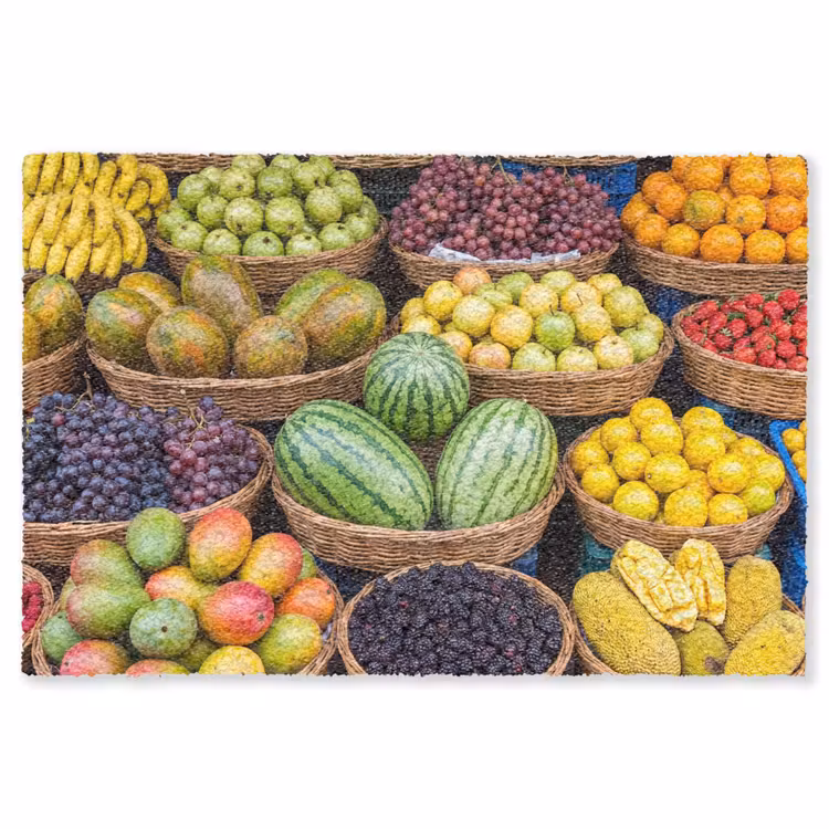 Vloerkleed - Fruit - Markt - Kleurrijk - Fruit - Markt - Kleurrijk Vloerkleed Rechthoek klein