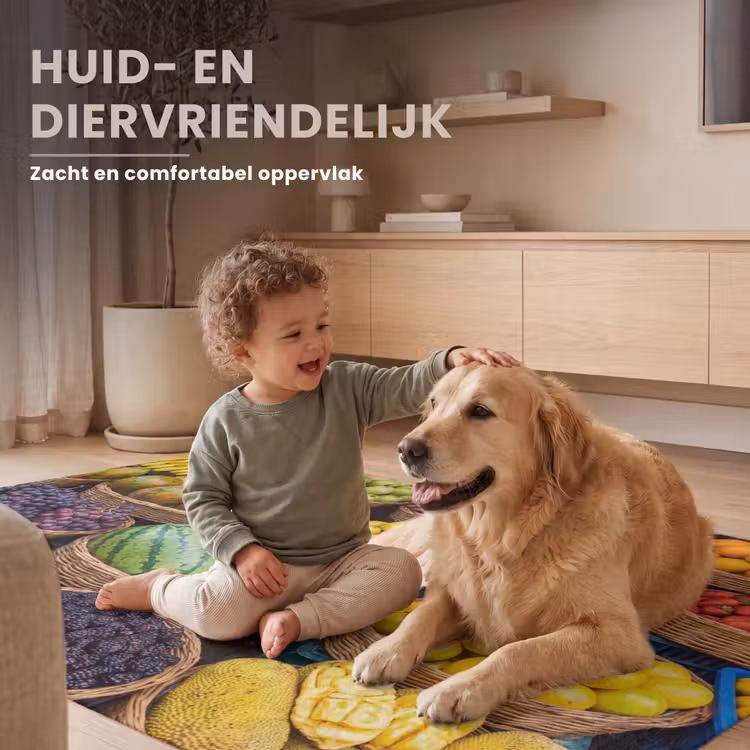 Vloerkleed - Fruit - Markt - Kleurrijk - Fruit - Markt - Kleurrijk Vloerkleed Rechthoek klein
