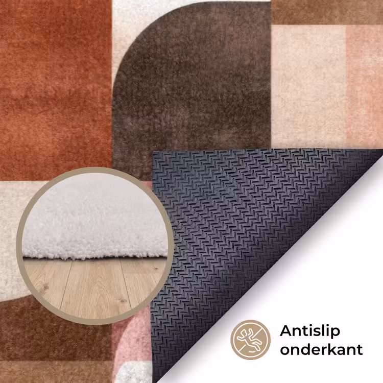 Geometrie - Modern - Retro Vloerkleed Rechthoek klein 1091 -uniquesellingpoint_antislip_NL