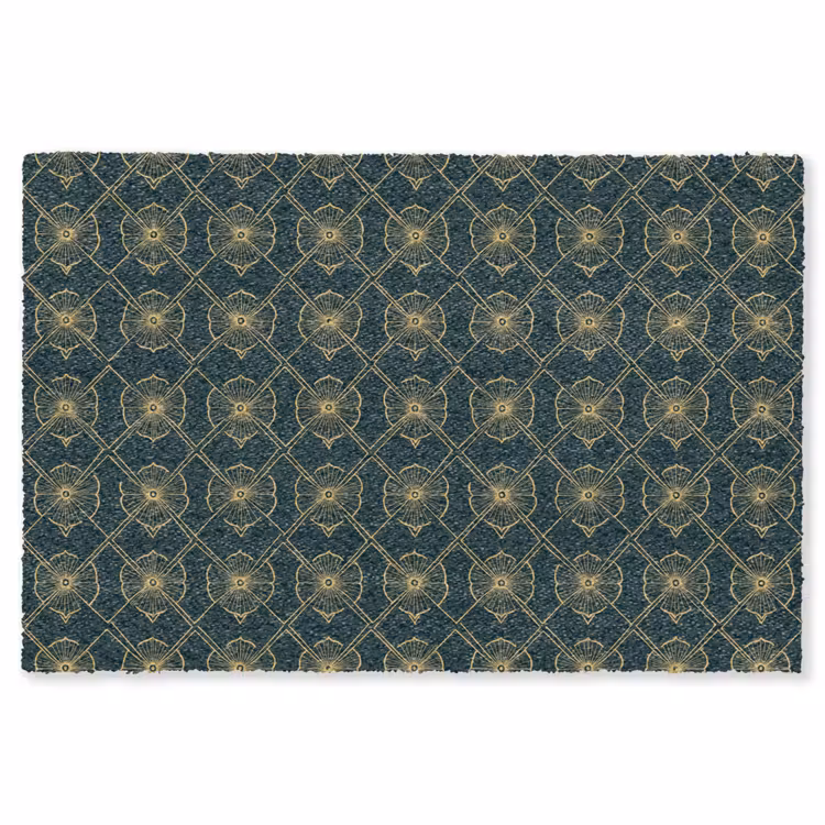 Geometrisch - Elegant - Groen Vloerkleed Rechthoek klein 1091 -3d