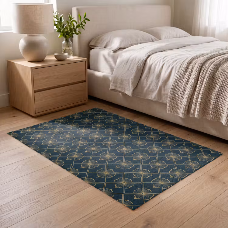 Geometrisch - Elegant - Groen Vloerkleed Rechthoek klein 1091 -atmosphere_sfeer3_global