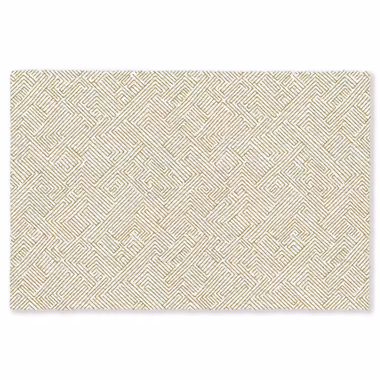 Geometrisch - Lijnen - Groen Vloerkleed Rechthoek klein 1091 -3d