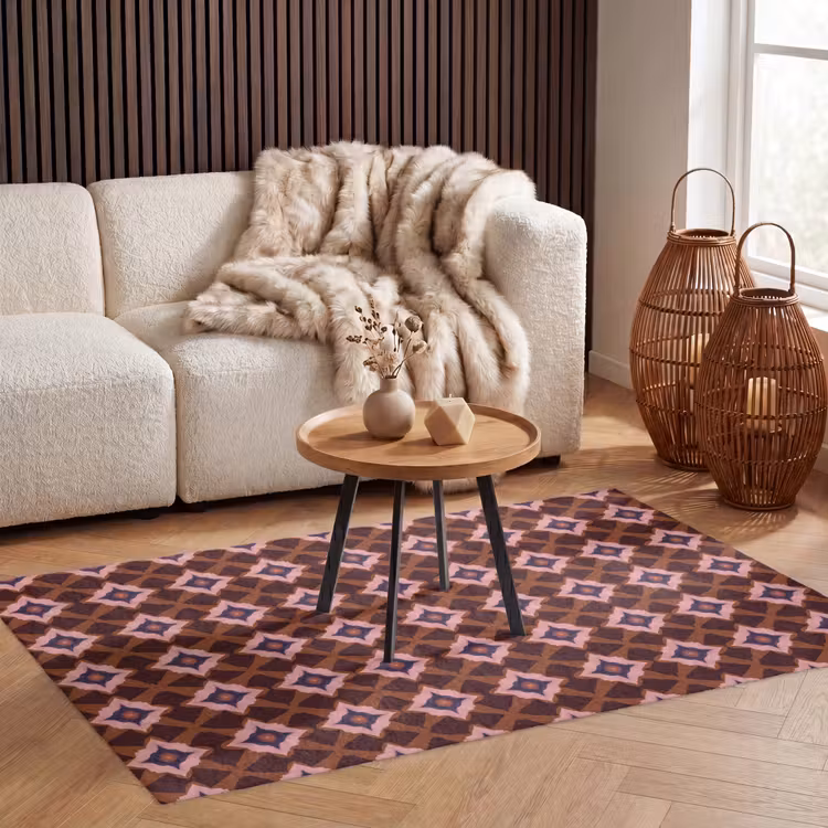 Geometrisch - Sierlijk - Bruin Vloerkleed Rechthoek klein 1091 -atmosphere_sfeer2_global
