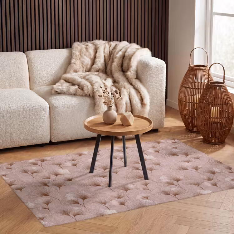 Ginkgo - Patroon - Roze Vloerkleed Rechthoek klein 1091 -atmosphere_sfeer2_global