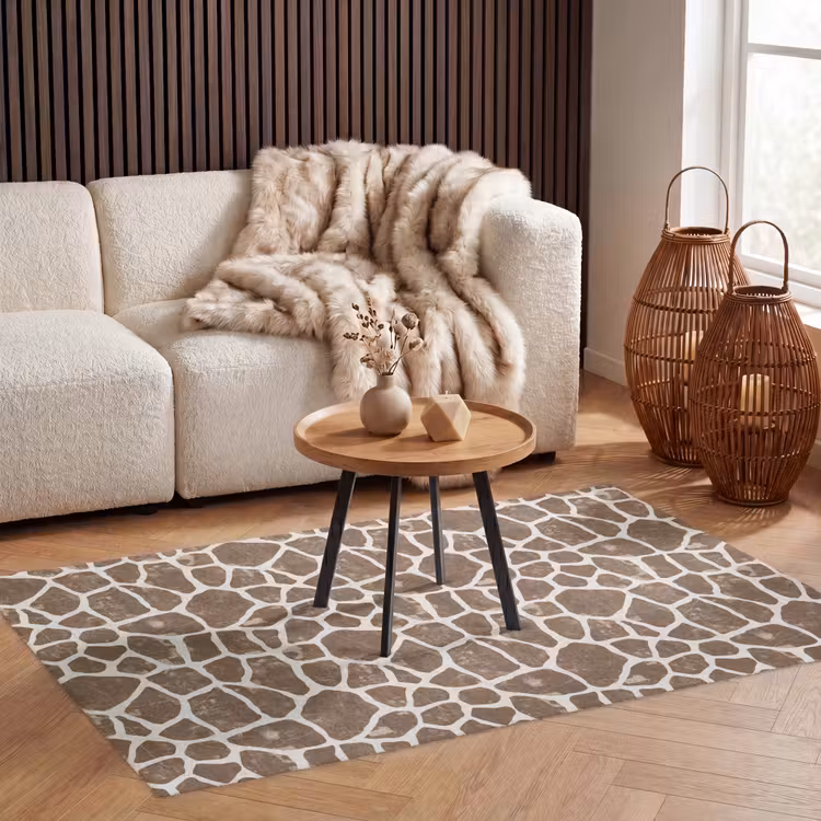 Giraf - Klassiek - Bruin Vloerkleed Rechthoek klein 1091 -atmosphere_sfeer2_global