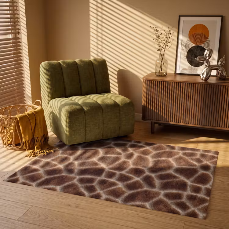 Giraf - Bruin - Vacht Vloerkleed Rechthoek klein 1091 -atmosphere_sfeer1_global