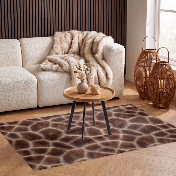 Giraf - Bruin - Vacht Vloerkleed Rechthoek klein 1091 -atmosphere_sfeer2_global
