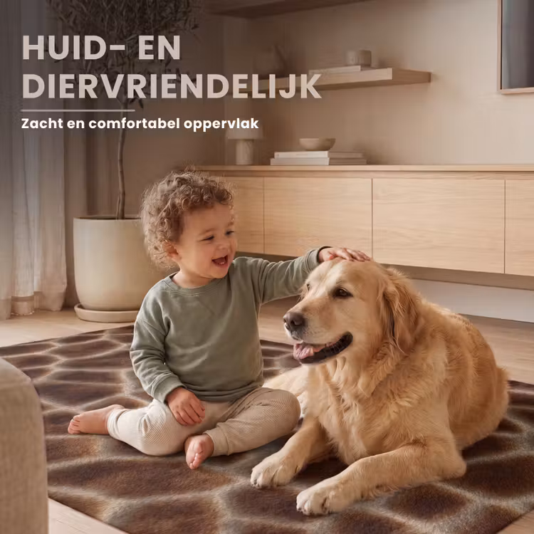 Giraf - Bruin - Vacht Vloerkleed Rechthoek klein 1091 -uniquesellingpoint_zacht_NL