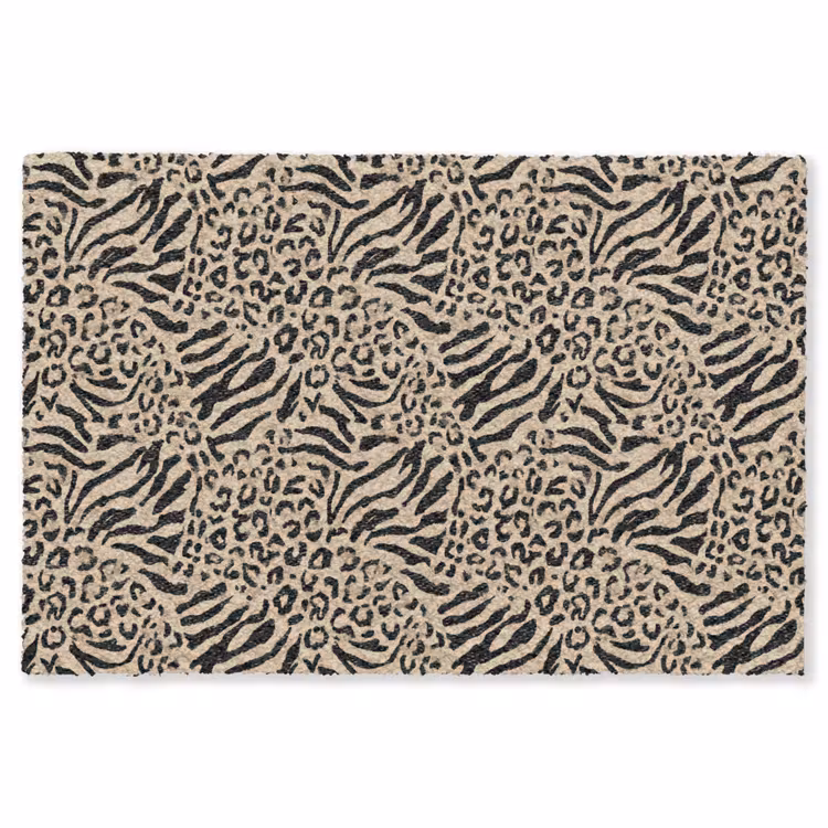 Giraf - Zebra - Motief - Bruin Vloerkleed Rechthoek klein 1091 -3d