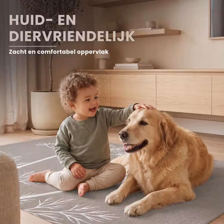 Grafisch - Fluitenkruid - Taupe Vloerkleed Rechthoek klein -uniquesellingpoint_zacht_NL