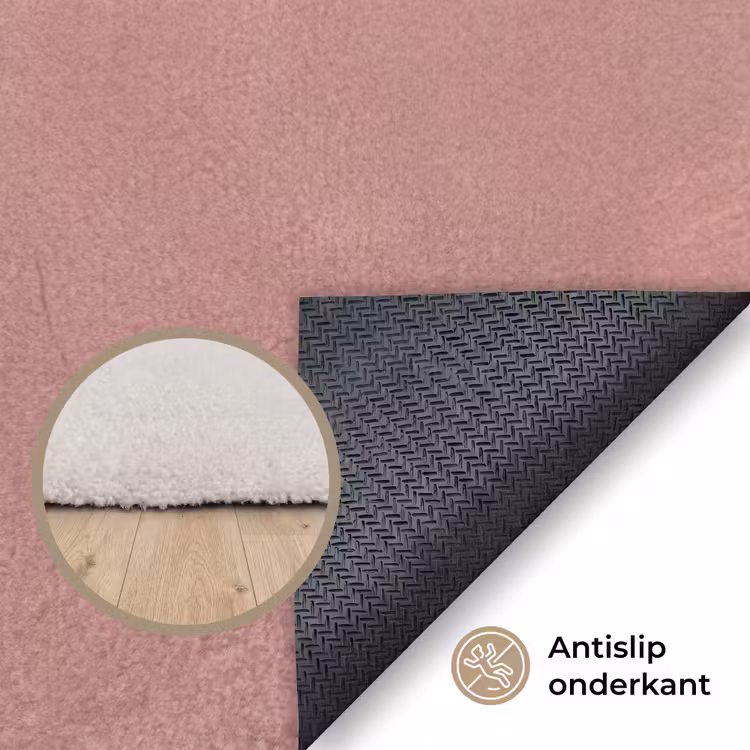 Grafisch - Vrouw - Roze Vloerkleed Rechthoek klein -uniquesellingpoint_antislip_NL_DE