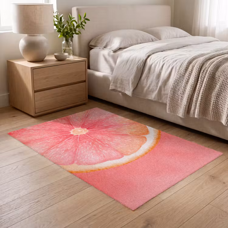 Grapefruit - Roze - Levendig Vloerkleed Rechthoek klein -atmosphere_sfeer3_global