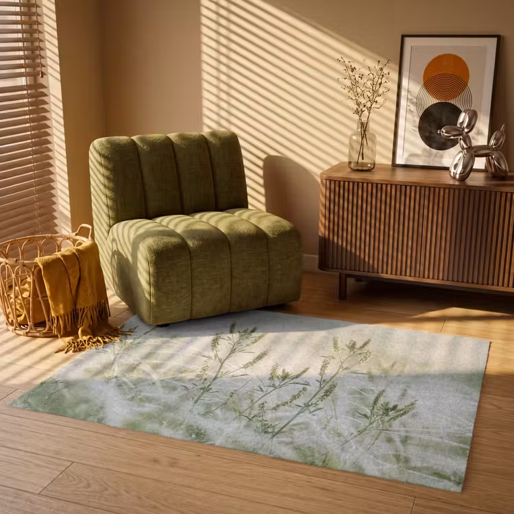 Grassen - Minimalistisch - Groen Vloerkleed Rechthoek klein -atmosphere_sfeer1_global