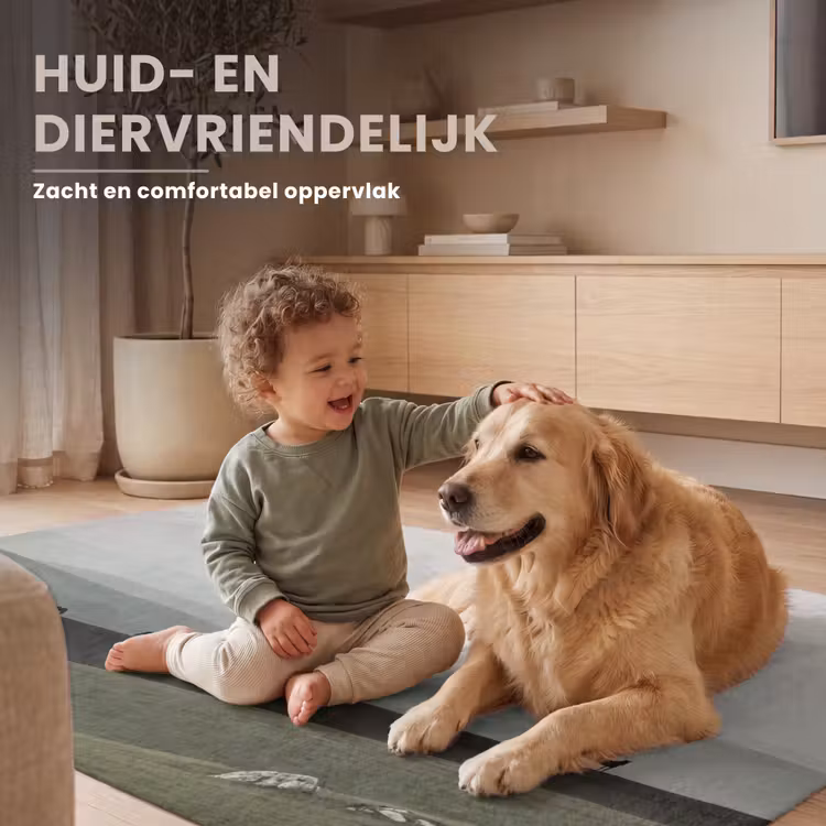 Grijs - Berg - Paarden Vloerkleed Rechthoek klein -uniquesellingpoint_USP_zachtNL_DE
