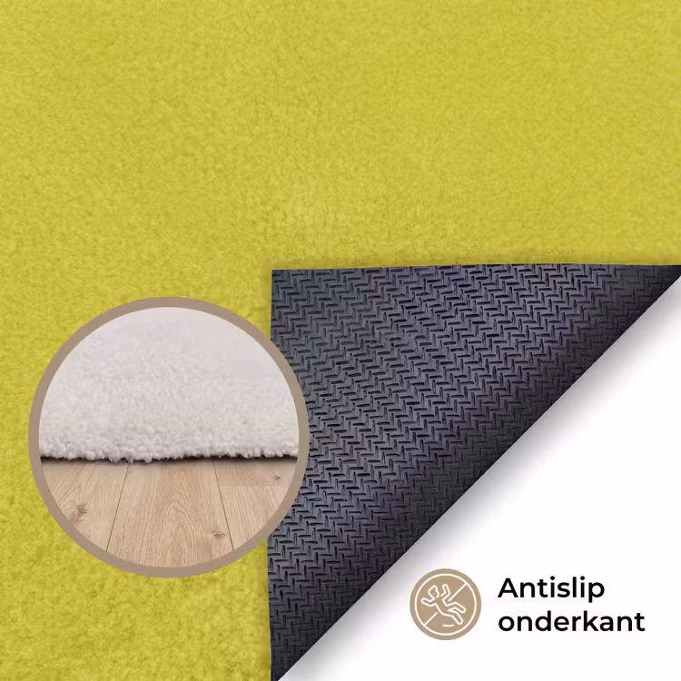 Groen - Hartjes - Wit Vloerkleed Rechthoek klein -uniquesellingpoint_antislip_NL