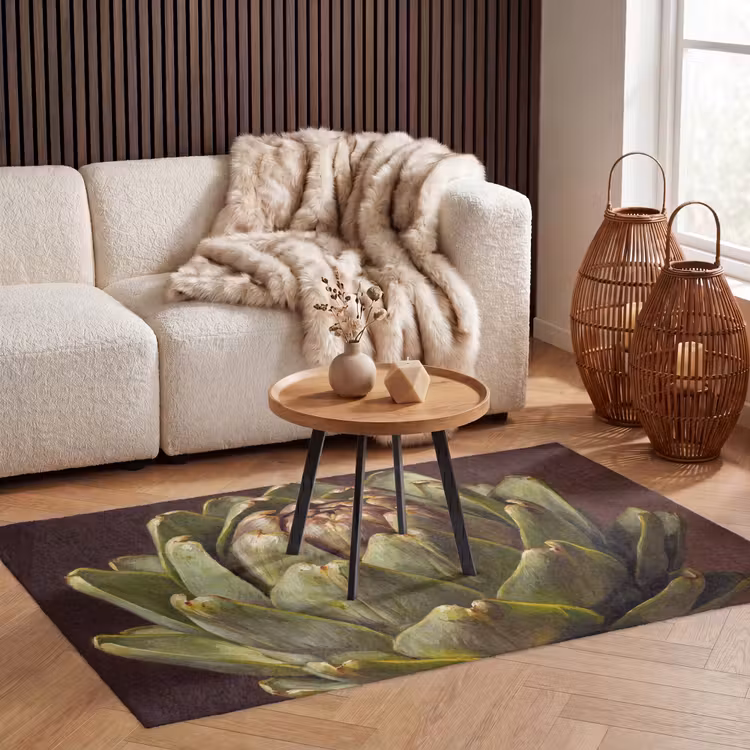Vloerkleed - Groente - Artisjok - Groen - Groente - Artisjok - Groen Vloerkleed Rechthoek klein