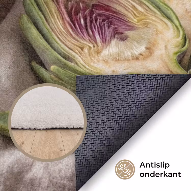 Vloerkleed - Groenten - Artisjok - Keuken - Groenten - Artisjok - Keuken Vloerkleed Rechthoek klein