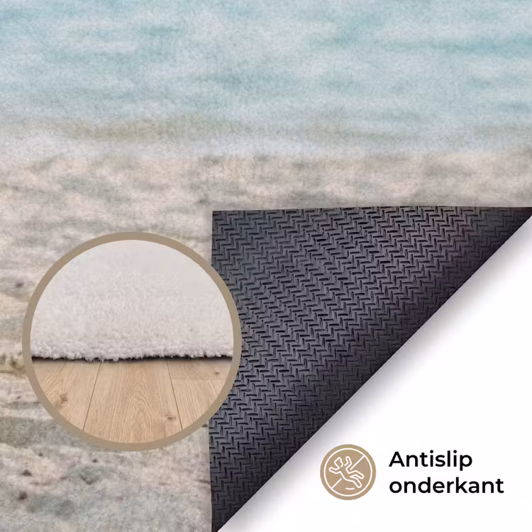 Hangmat - Strand - Wit Vloerkleed Rechthoek klein -uniquesellingpoint_antislip_NL_DE