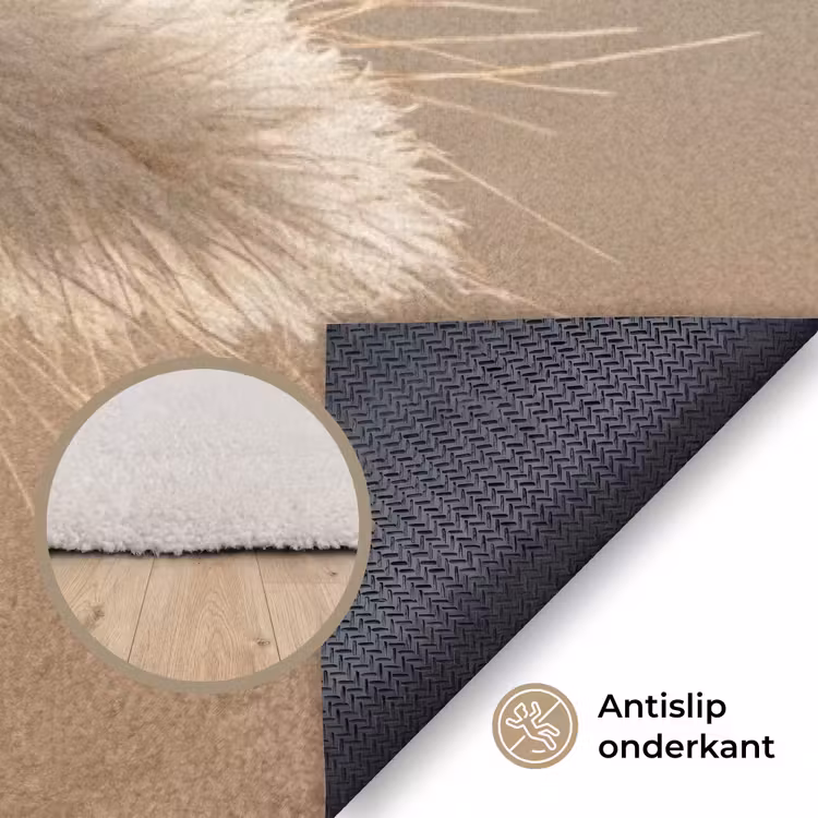 Hazestaartgras - Graanharen - Zonlicht Vloerkleed Rechthoek klein -uniquesellingpoint_antislip_NL