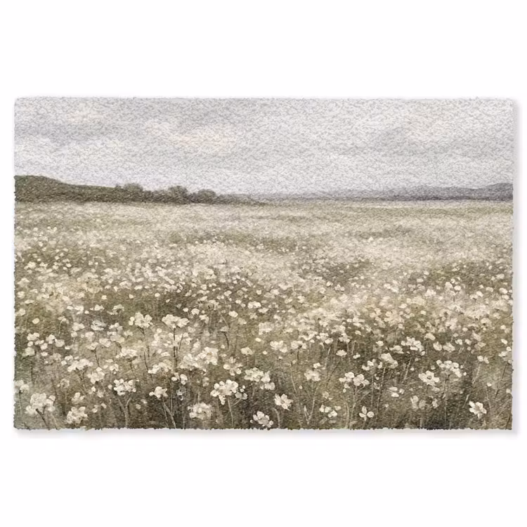 Illustratie - Landschap - Wit Vloerkleed Rechthoek klein -3d
