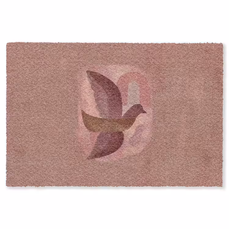 Illustratie - Vogels - Abstract - Roze Vloerkleed Rechthoek klein -3d