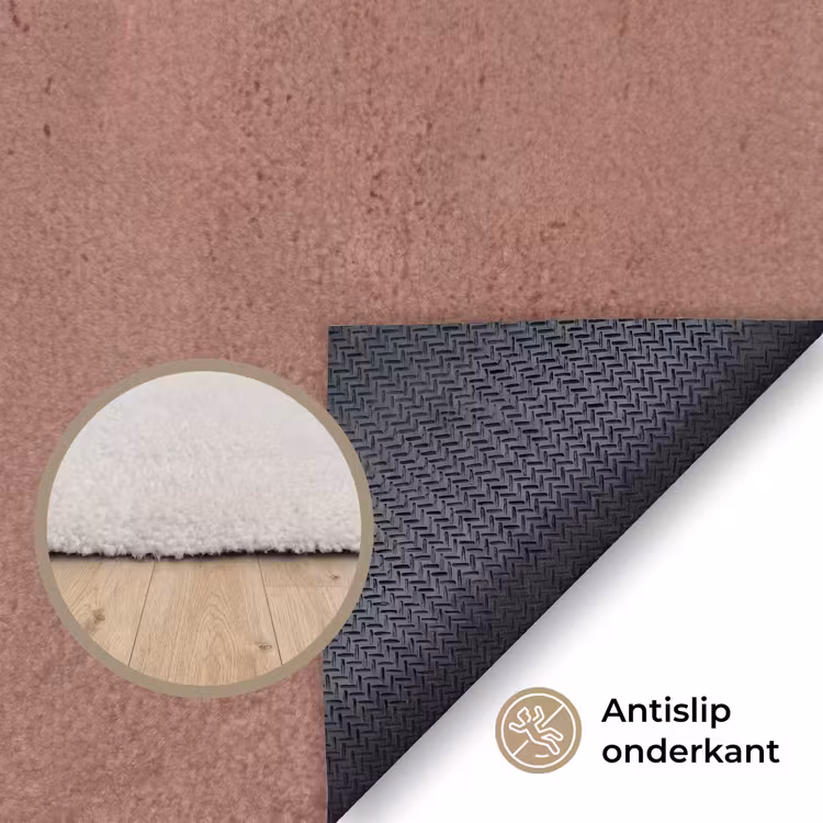 Illustratie - Vogels - Abstract - Roze Vloerkleed Rechthoek klein -uniquesellingpoint_antislip_NL