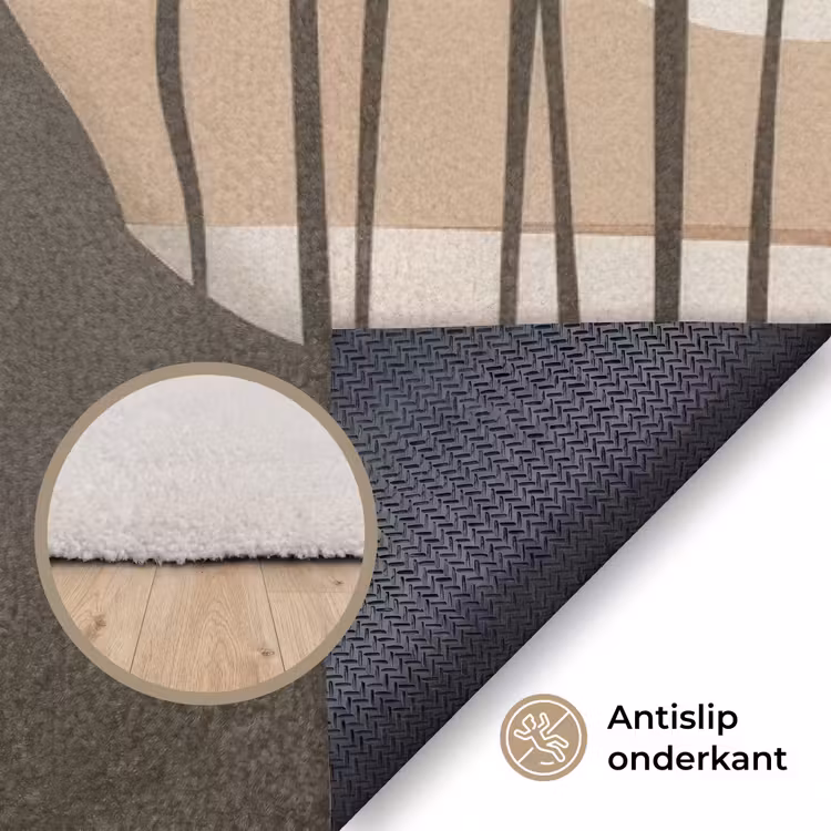 Japandi - Landschap - Beige Vloerkleed Rechthoek klein -uniquesellingpoint_antislip_NL