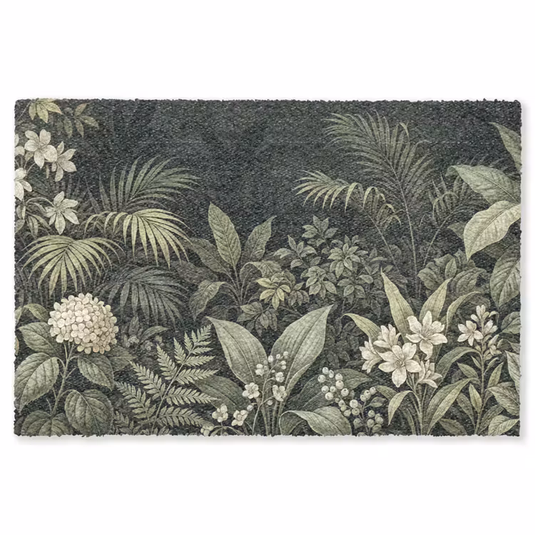 Jungle - Bladeren - Botanisch - Groen Vloerkleed Rechthoek klein -3d