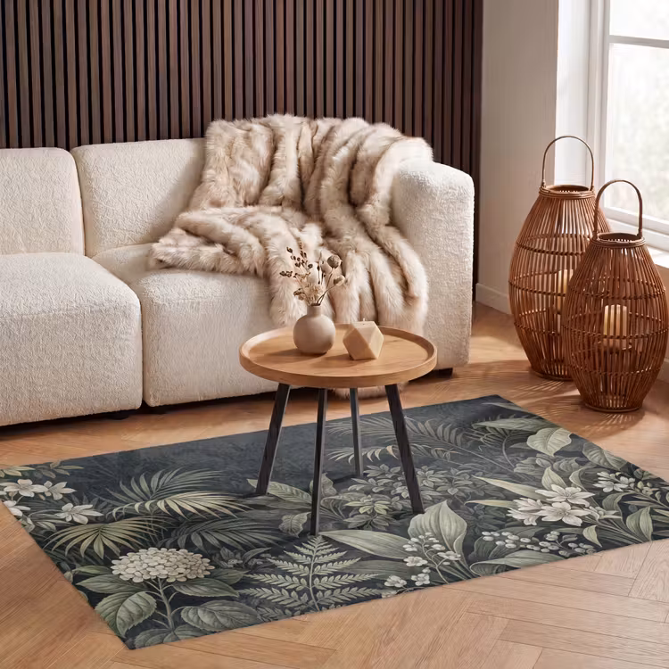 Jungle - Bladeren - Botanisch - Groen Vloerkleed Rechthoek klein -atmosphere_sfeer2_global